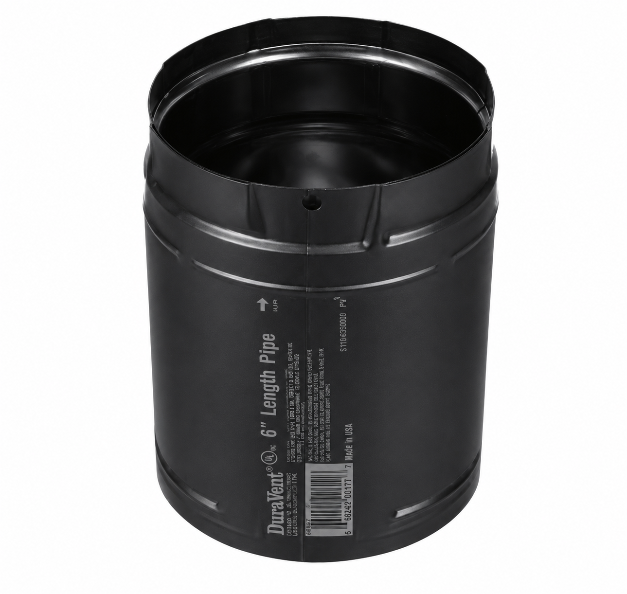 Duravent PelletVent Pro | 3" diameter x 6-inch length black 3PVP-06B