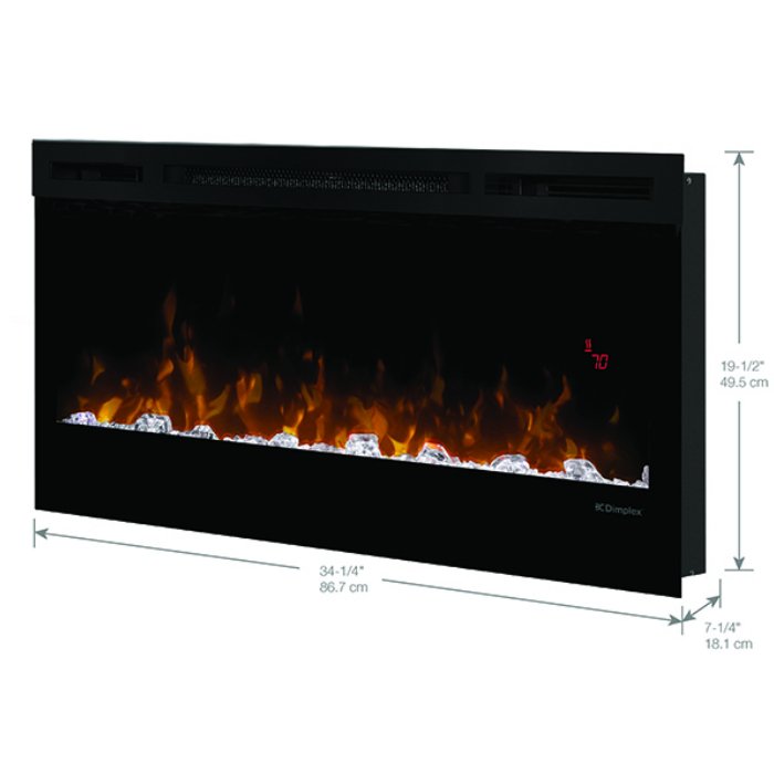 Dimplex | Prism 34 Inch Linear Electric Fireplace - X-BLF3451
