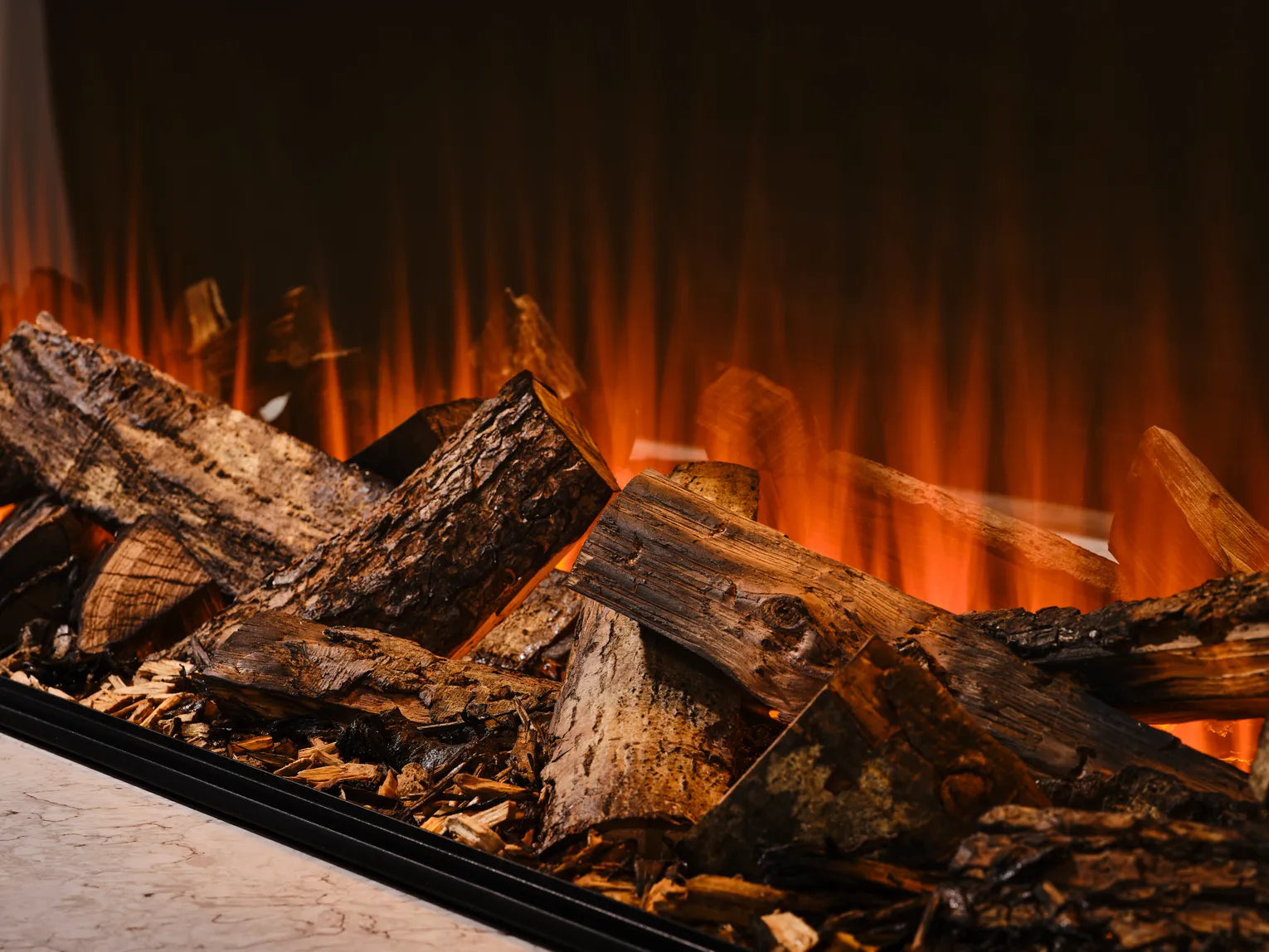 British Fires | New forest Black edition 48 inch electric fireplace - FCBUS0025