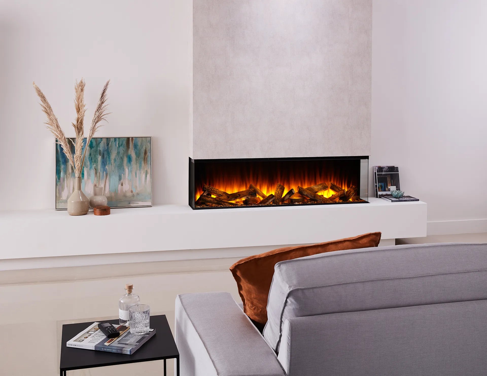 British Fires | New forest Black edition 63 inch electric fireplace - FCBUS0026