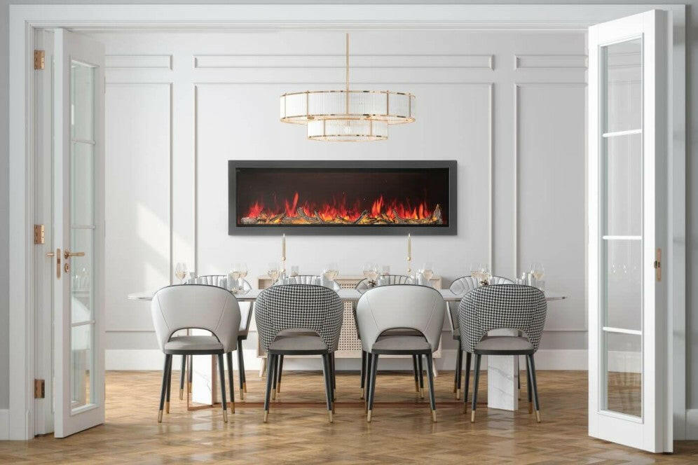 Napoleon | Astound 74 Inch Built-In Electric Fireplace - NEFB74AB