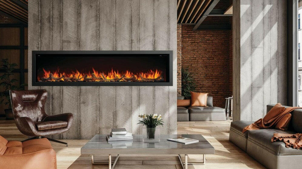 Napoleon | Astound 96 Inch Built-In Electric Fireplace - NEFB96AB