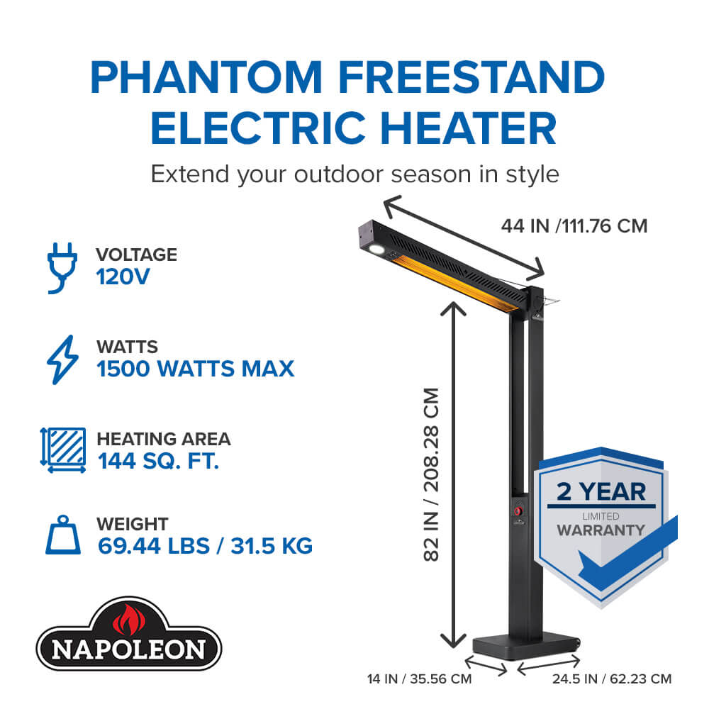Napoleon | Phantom Freestand Outdoor Electric Infrared Heater - NEOFV80IH