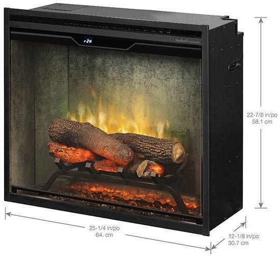 Dimplex | Revillusion 24 Inch Built-in Electric Fireplace (Weathered Concrete) - X-RBF24DLXWC