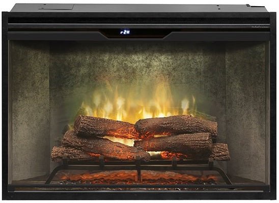 Dimplex | Revillusion 42 Inch Built-in Electric Fireplace (Weathered Concrete) W/ Glass & Plug Kit - RBF42WC-FG