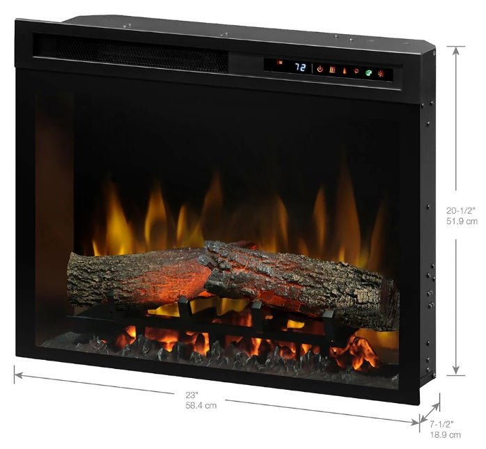 Dimplex | Nova 23 Inch Built-in Electric Fireplace W/ Logs - XHD23L