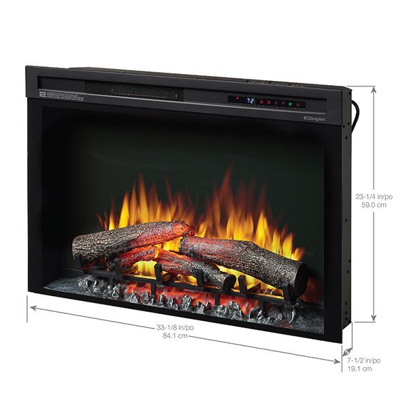 Dimplex | Nova 33 Inch Built-in Electric Fireplace W/ Logs - XHD33L
