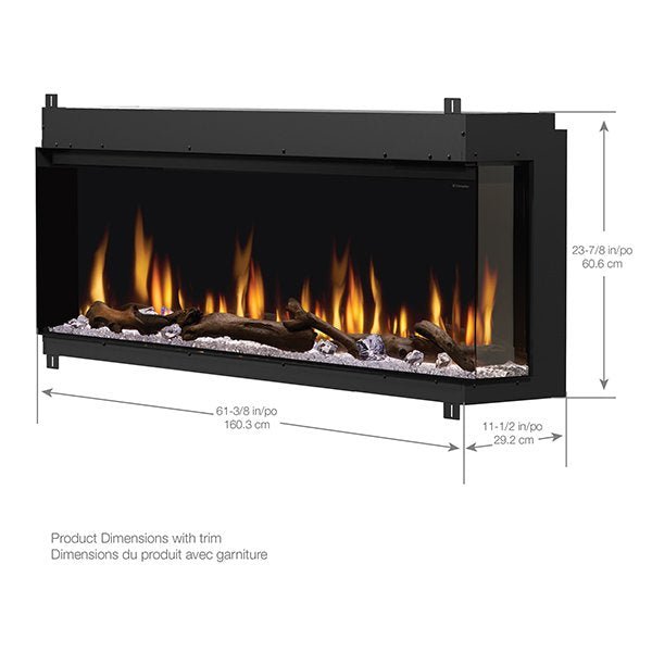 Dimplex | Ignite Bold 60 Inch Built-in Linear Electric Fireplace - X-XLF6017-XD