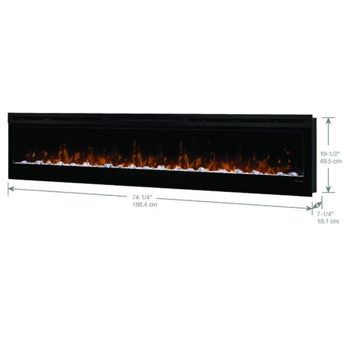 Dimplex | Prism 74 Inch Linear Electric Fireplace - X-BLF7451