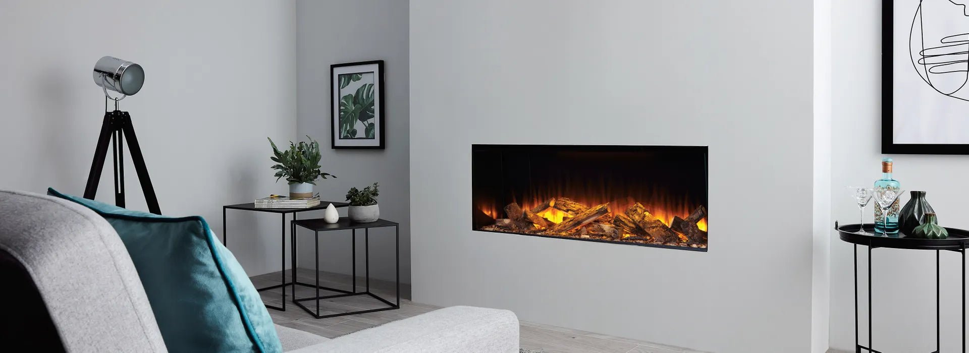 British Fires | New forest Black edition 48 inch electric fireplace - FCBUS0025