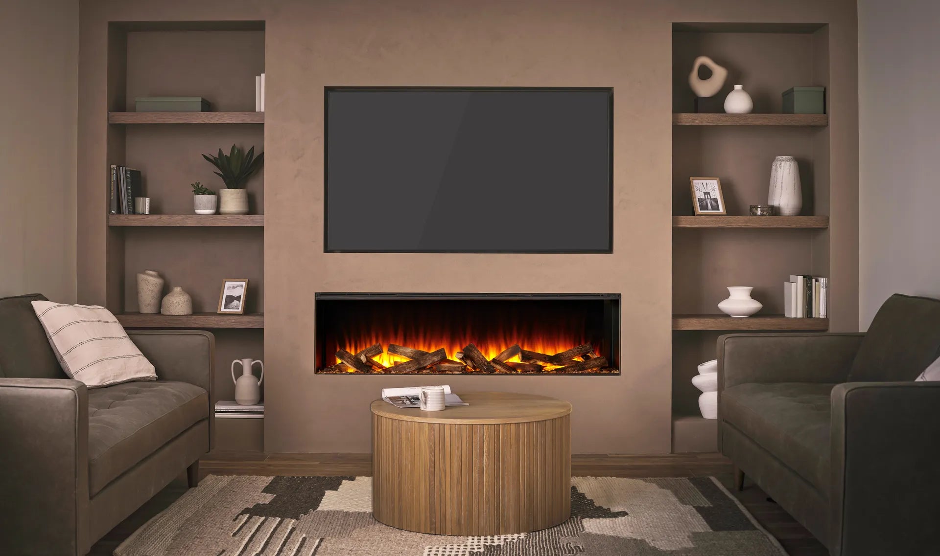 British Fires | New forest Black edition 63 inch electric fireplace - FCBUS0026
