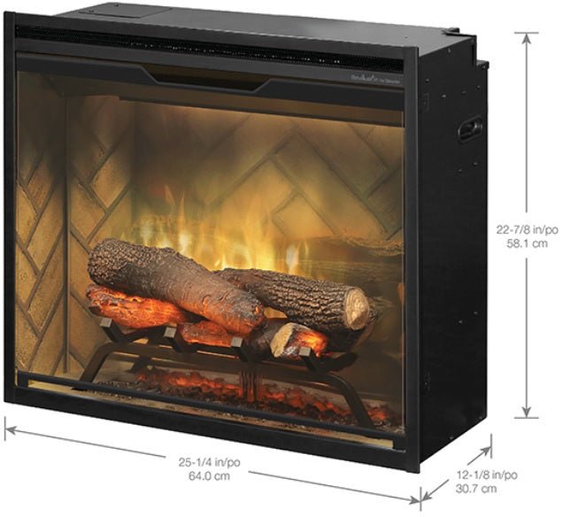 Dimplex | Revillusion 24 Inch Built-in Electric Fireplace (Herringbone) - X-RBF24DLX